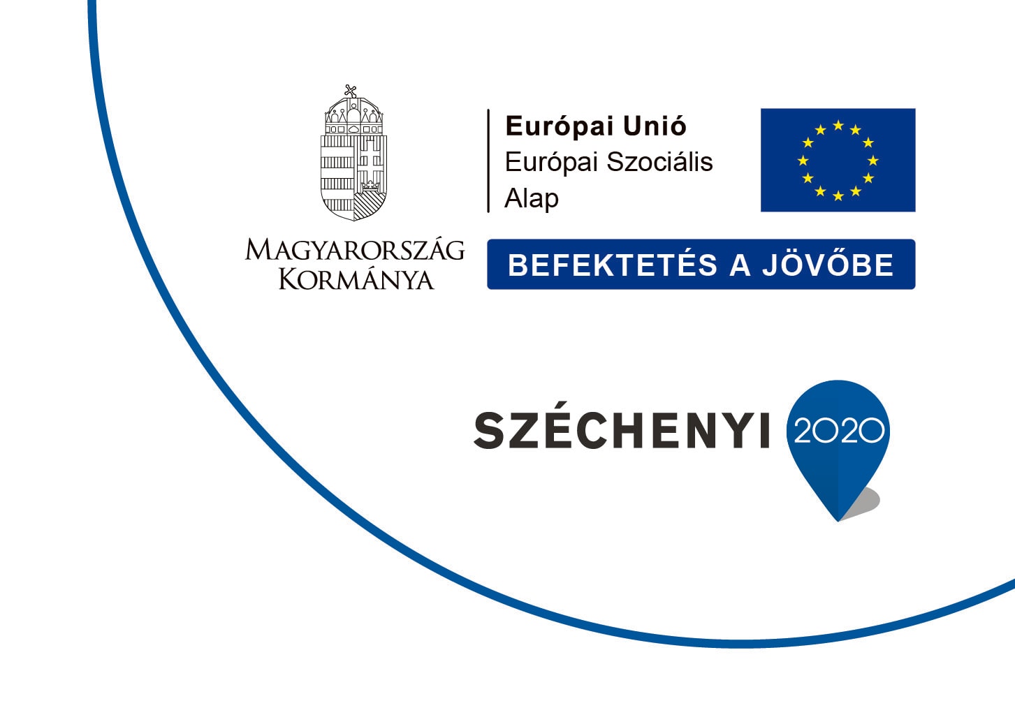 Széchenyi 2020 – Magyarország Kormánya – Európai Unió, Európai Szociális Alap – Befektetés a jövőbe